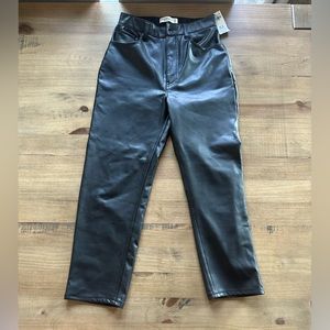 Abercrombie & Fitch Leather Pants the Ankle Straight Ultra High Rise